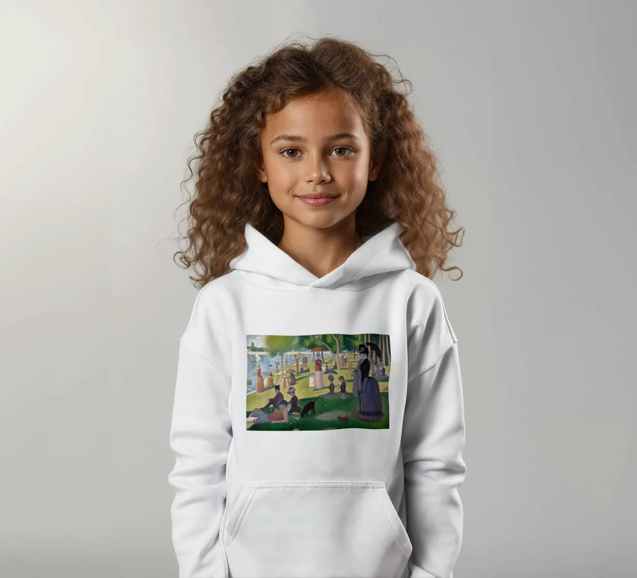 A Sunday Afternoon on the Island of La Grande Jatte kids hoodie by Timeless Artworks