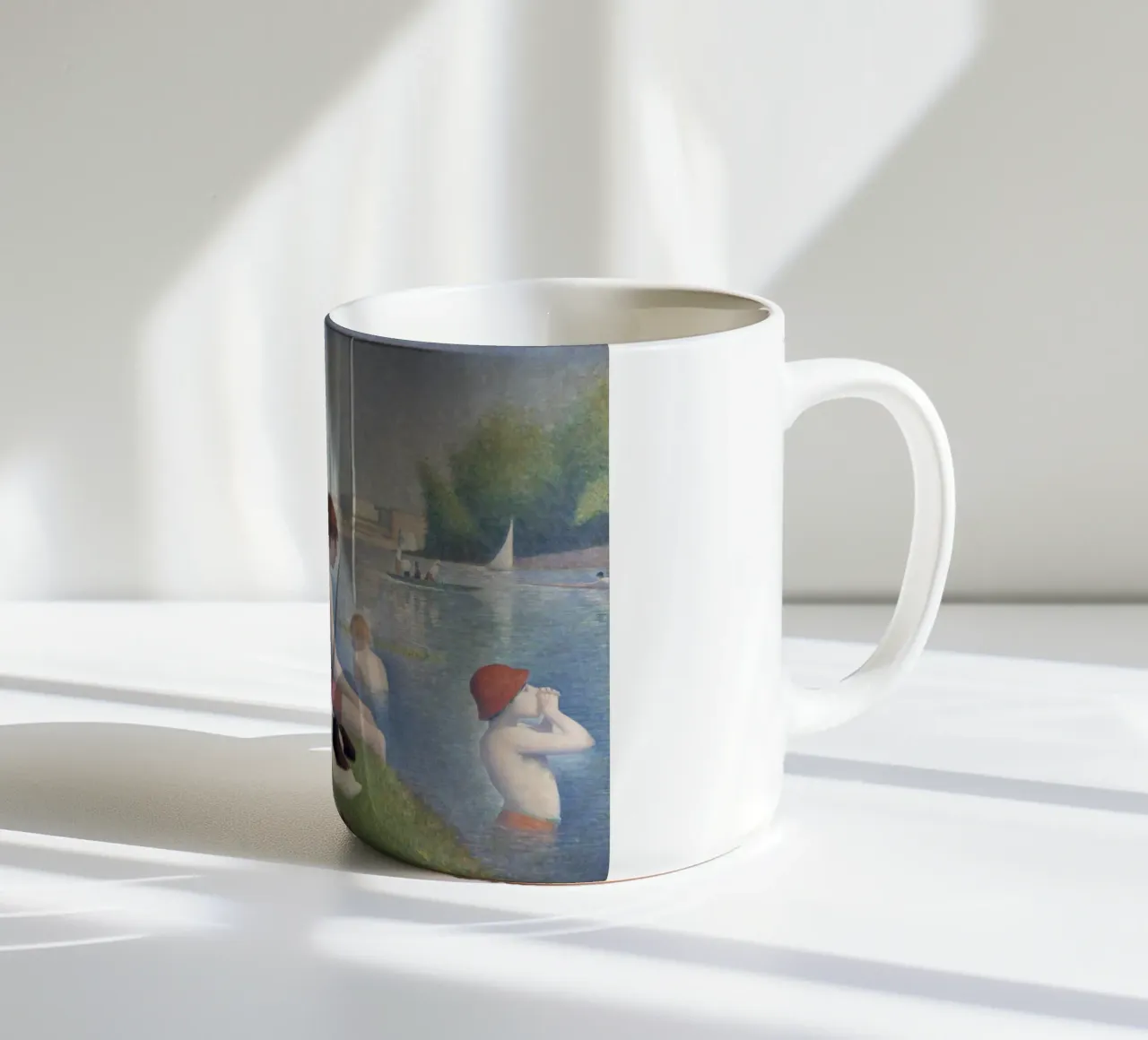Georges Seurat - Bagnanti ad Asnières tazza in ceramica da Timeless Artworks