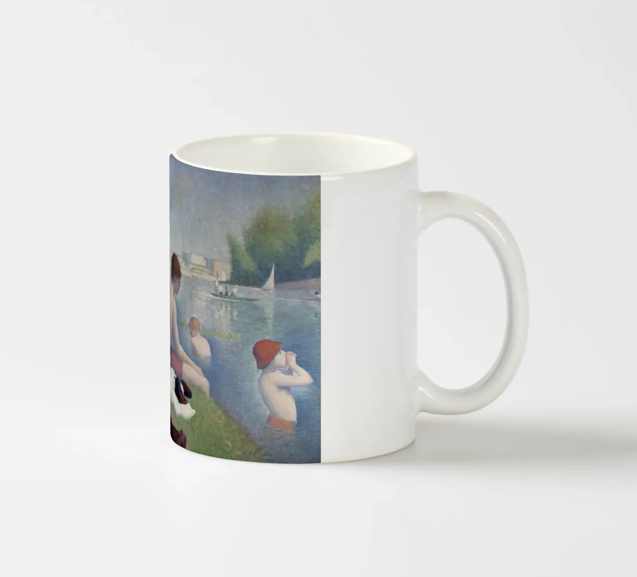 Georges Seurat - Bagnanti ad Asnières tazza in ceramica da Timeless Artworks
