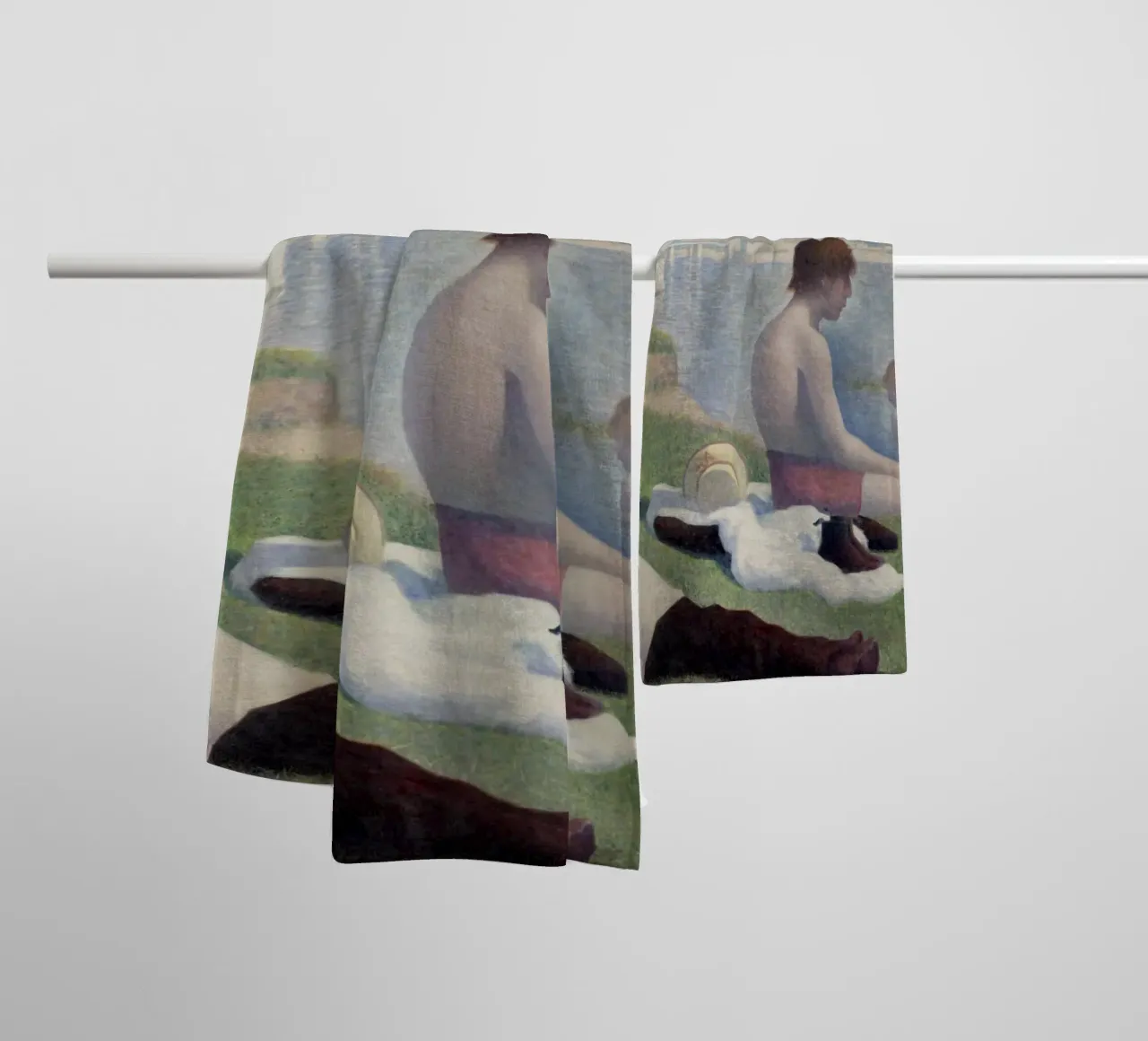 Georges Seurat - Bathers at Asnières towel by Timeless Artworks