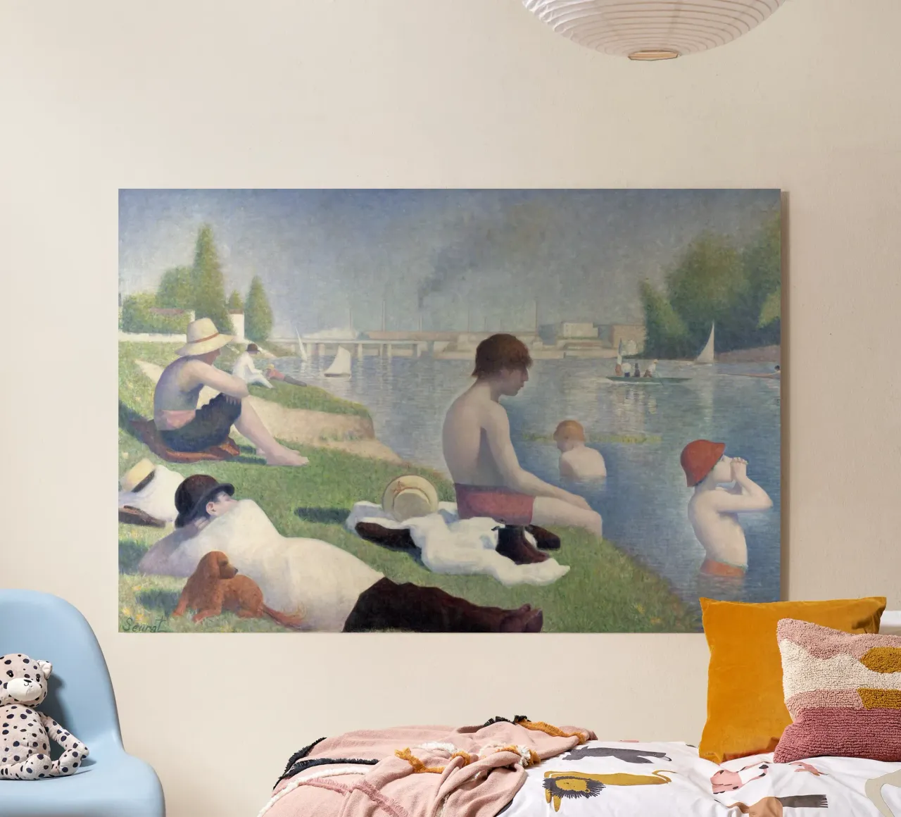 Georges Seurat - Bagnanti ad Asnières plexiglass da Timeless Artworks