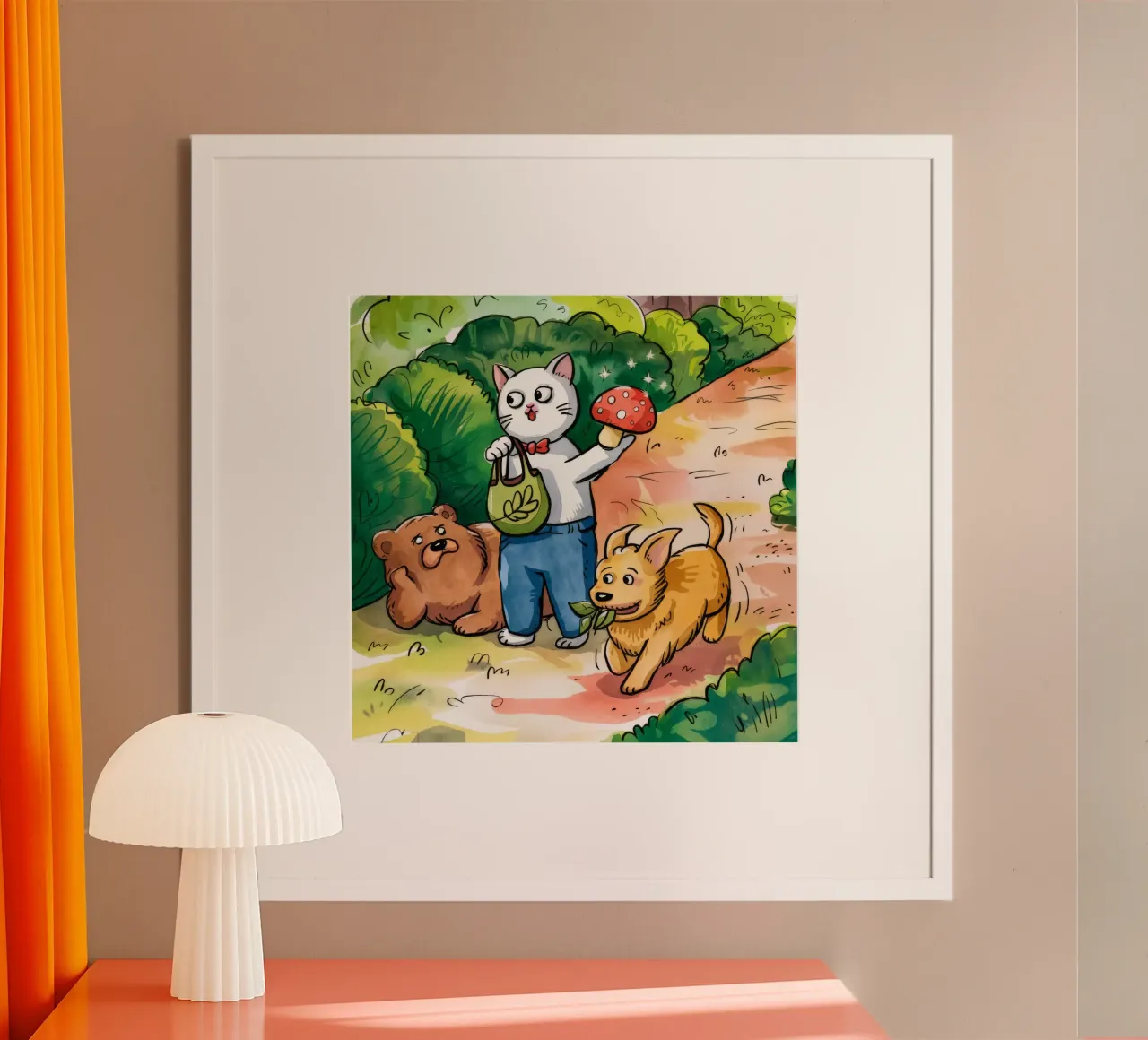 Avventura nella foresta capricciosa poster con telaio in plastica da Timeless Huse
