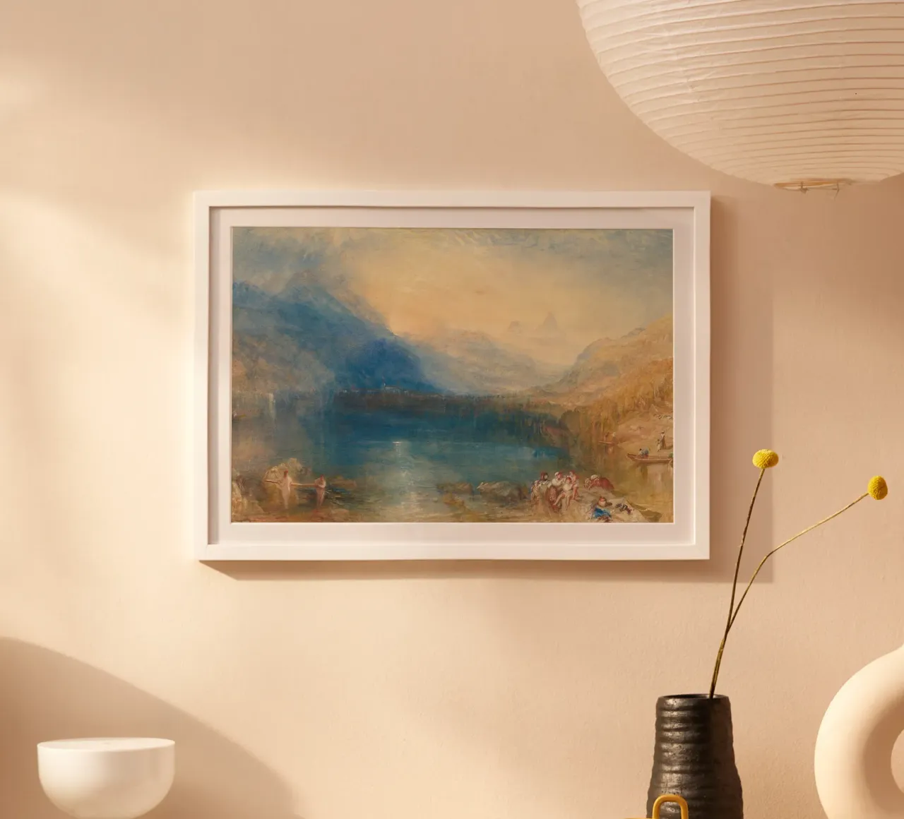 Joseph Mallord William Turner Il lago di Zugo poster con telaio in plastica da Timeless Artworks