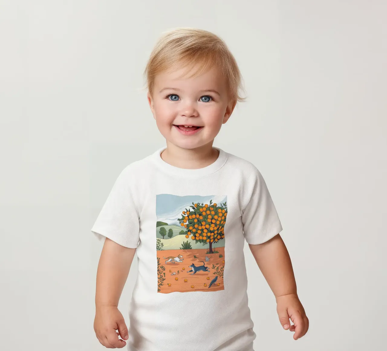 Herfstachtig boomgaardfeest baby t-shirt van Timeless Huse