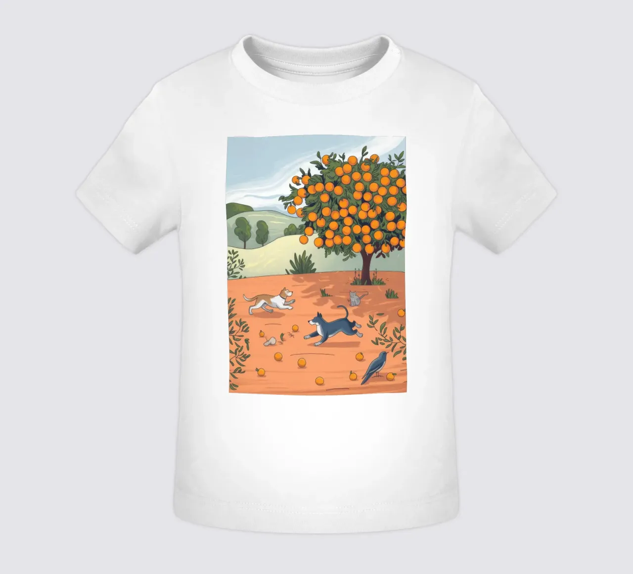 Herfstachtig boomgaardfeest baby t-shirt van Timeless Huse