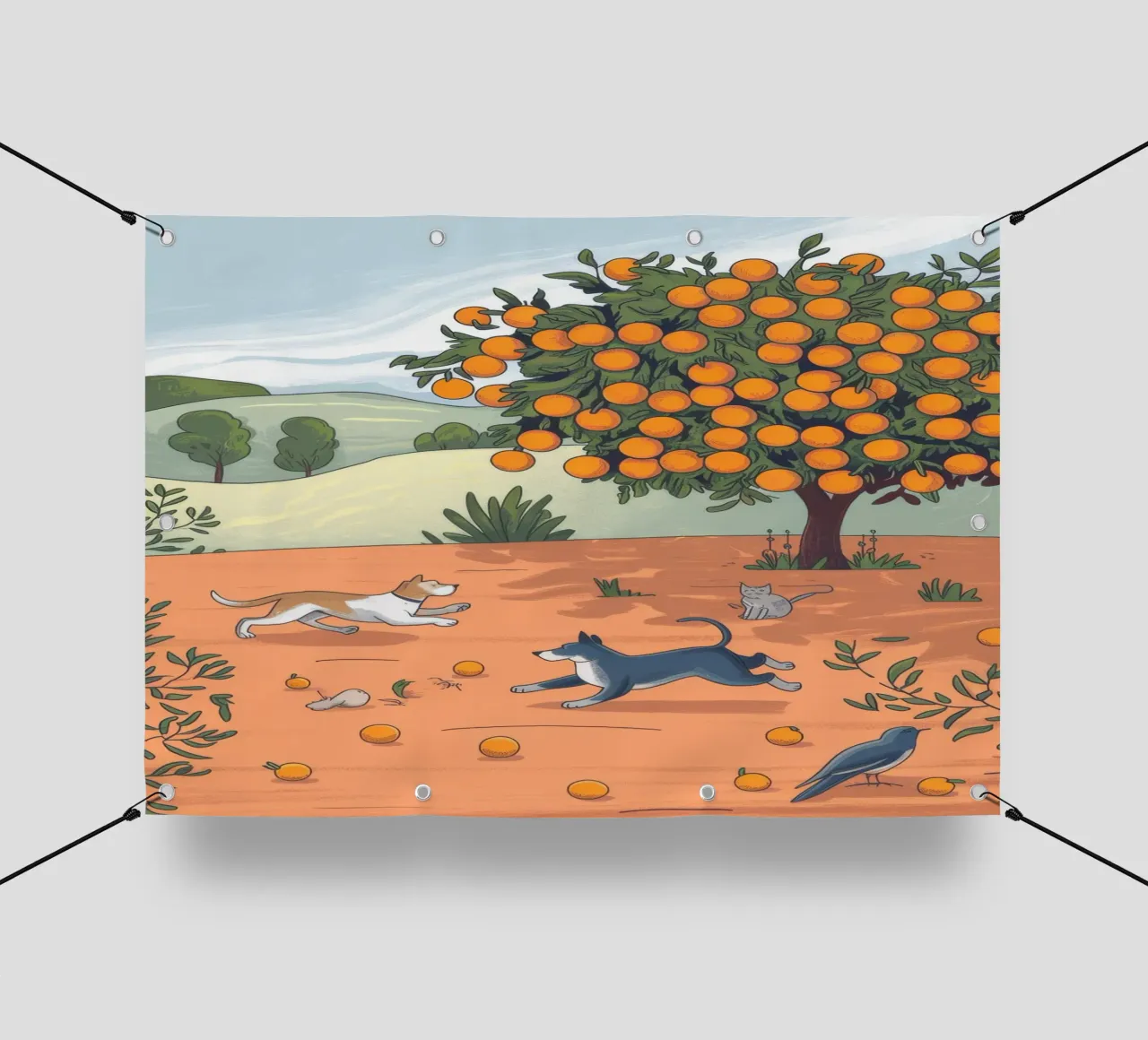 Autumn Orchard Frolic pvc cover by Timeless Huse