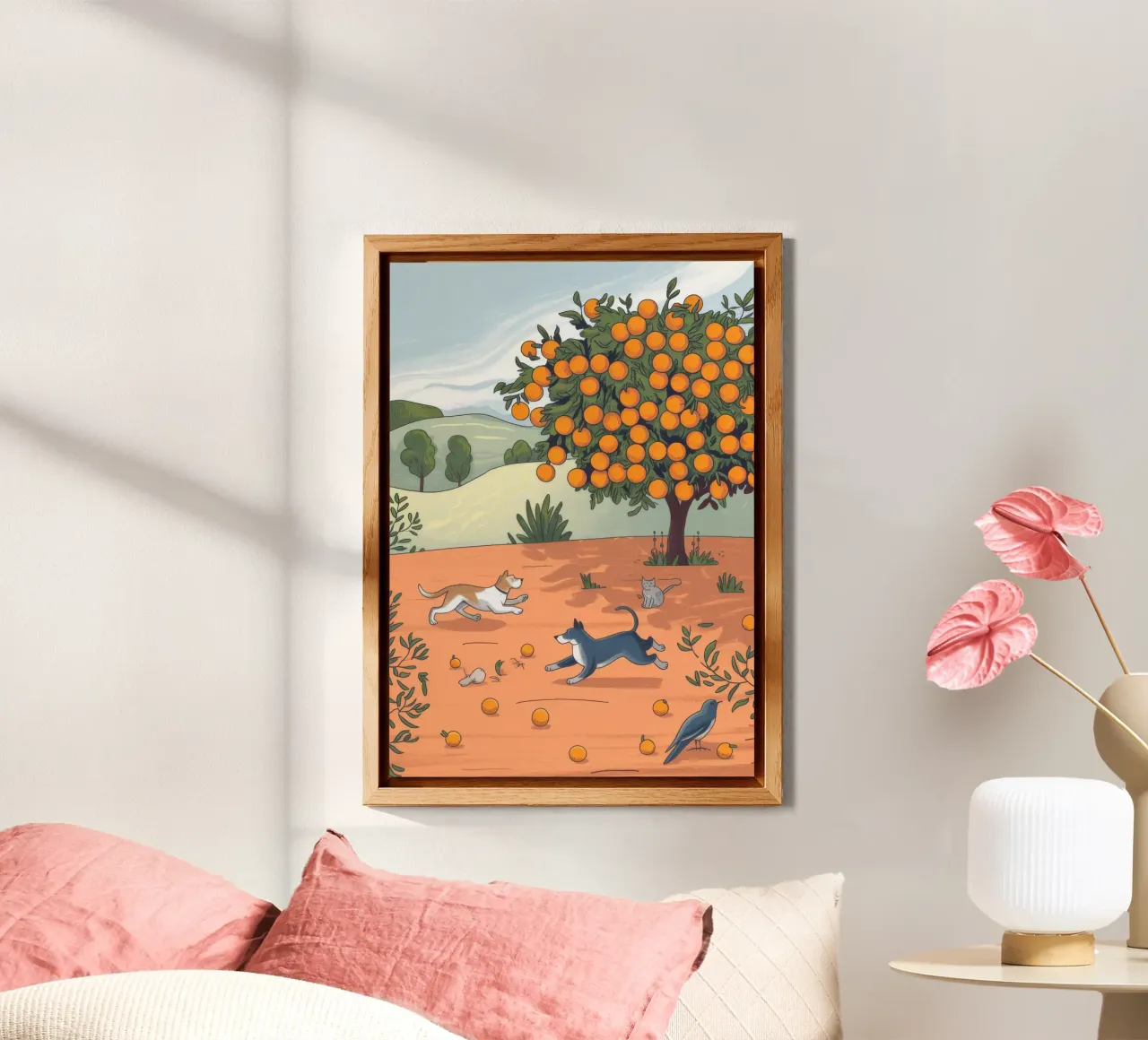 Autumn Orchard Frolic alu-dibond by Timeless Huse