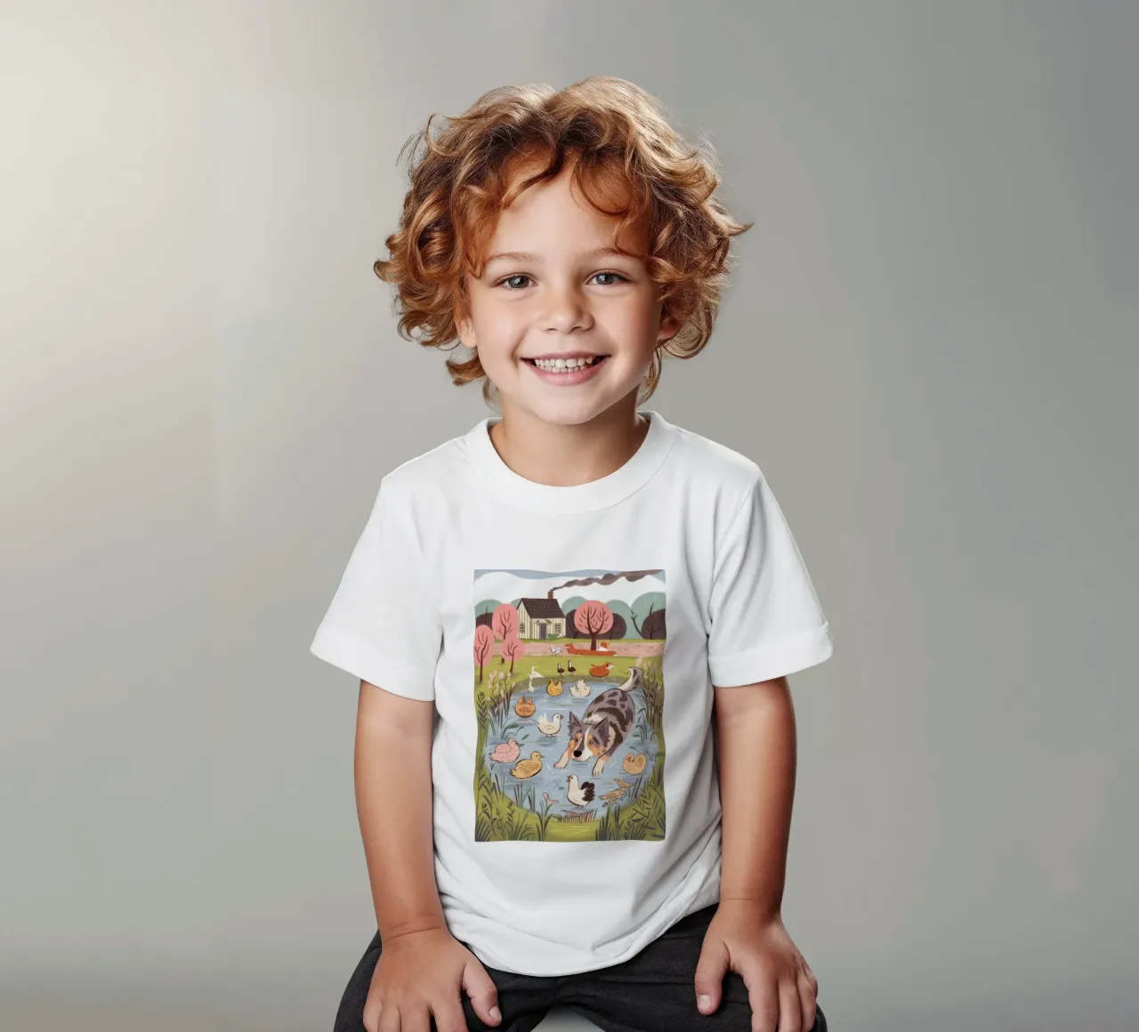 Serene Pond Harmony kids t-shirt by Timeless Huse
