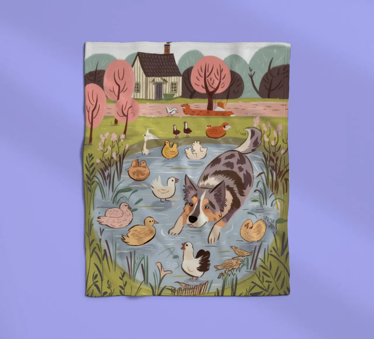 Serene Pond Harmony plaid polaire de Timeless Huse