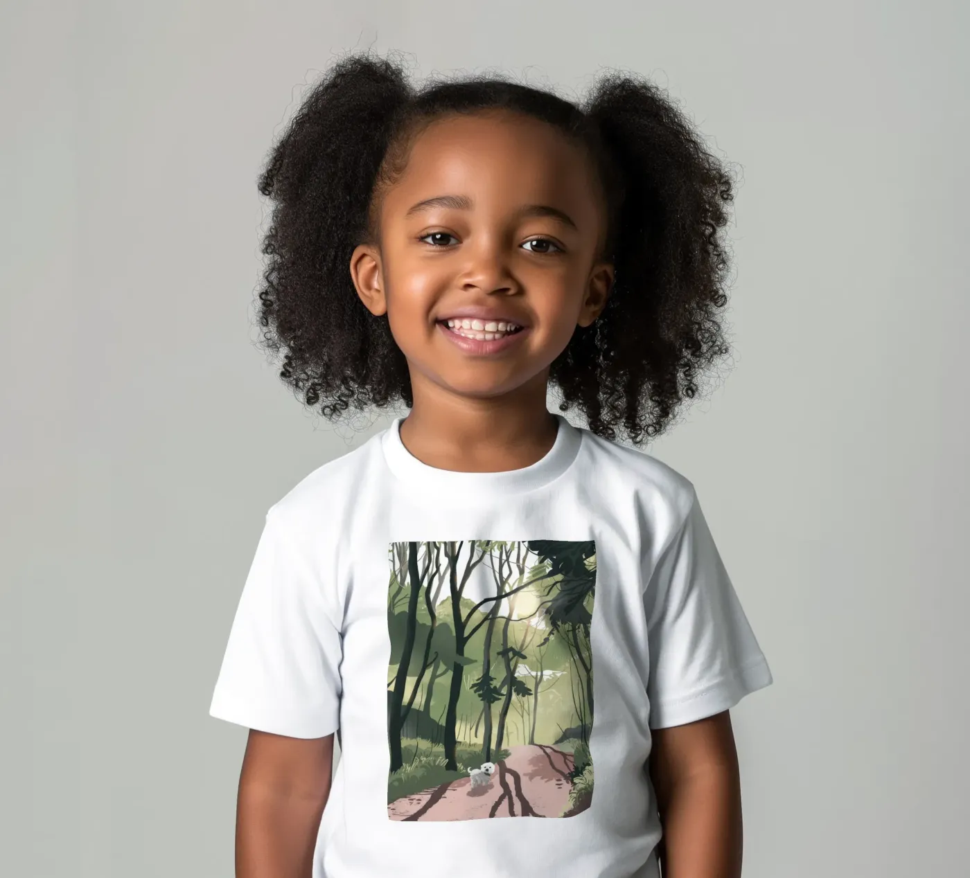 Sentiero forestale illuminato dal sole t-shirt bambini da Timeless Huse
