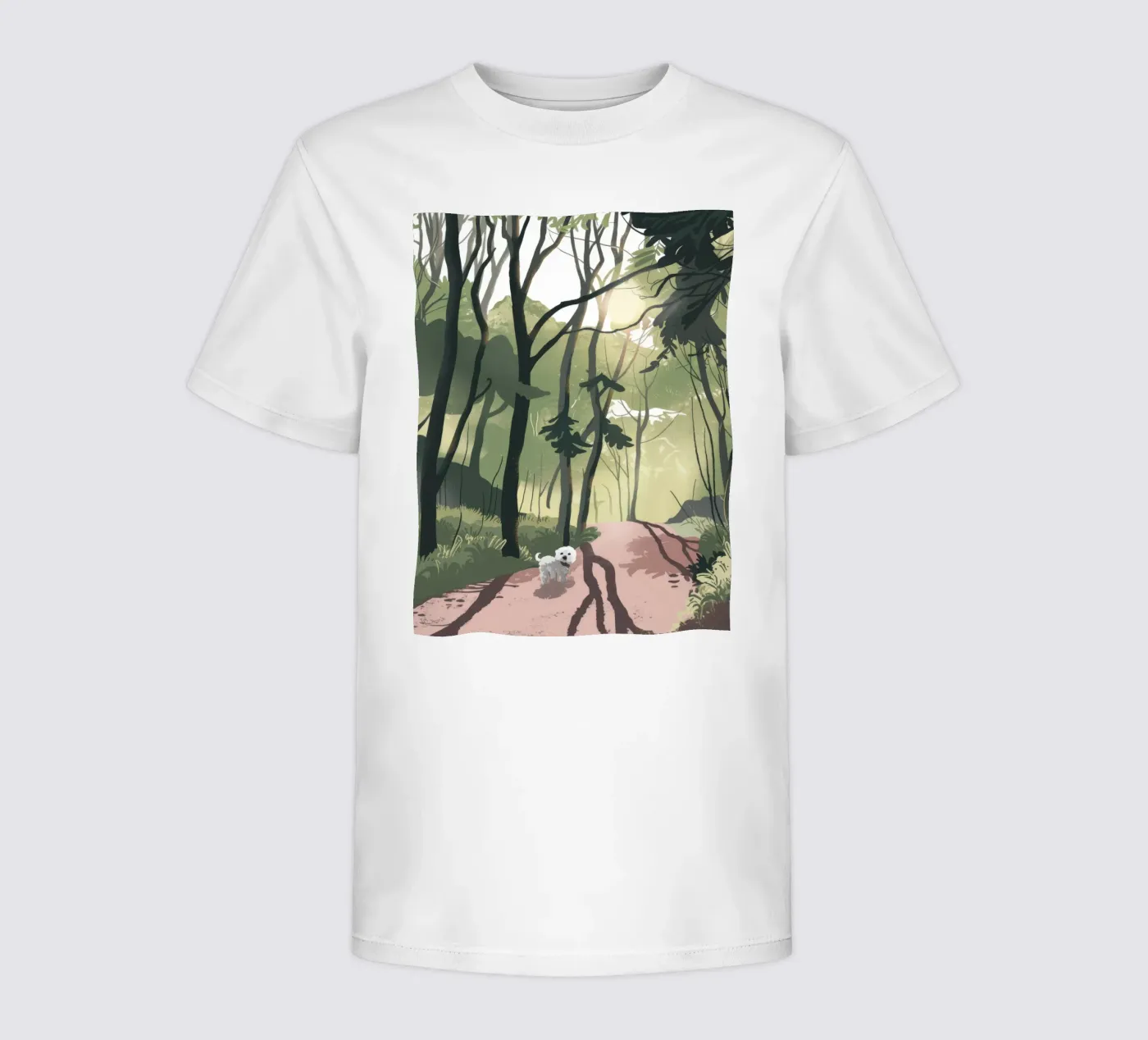 Sentiero forestale illuminato dal sole t-shirt bambini da Timeless Huse