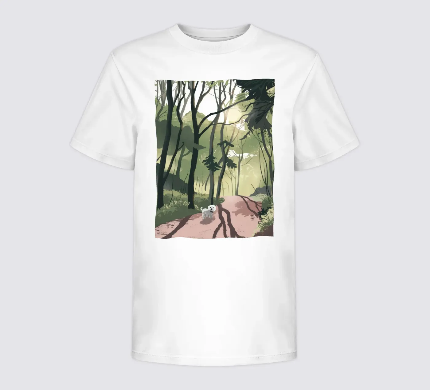 Sentiero forestale illuminato dal sole t-shirt bambini da Timeless Huse