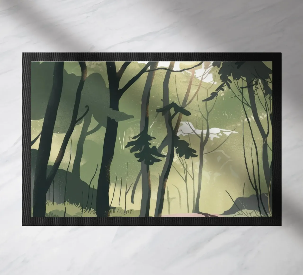 Sunlit Forest Path doormat by Timeless Huse