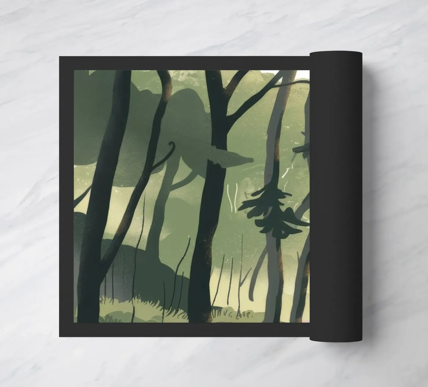 Sunlit Forest Path Fußmatte von Timeless Huse