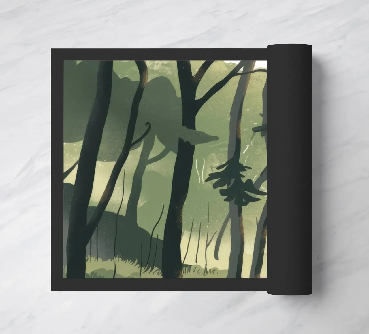 Sentiero forestale illuminato dal sole zerbino da Timeless Huse