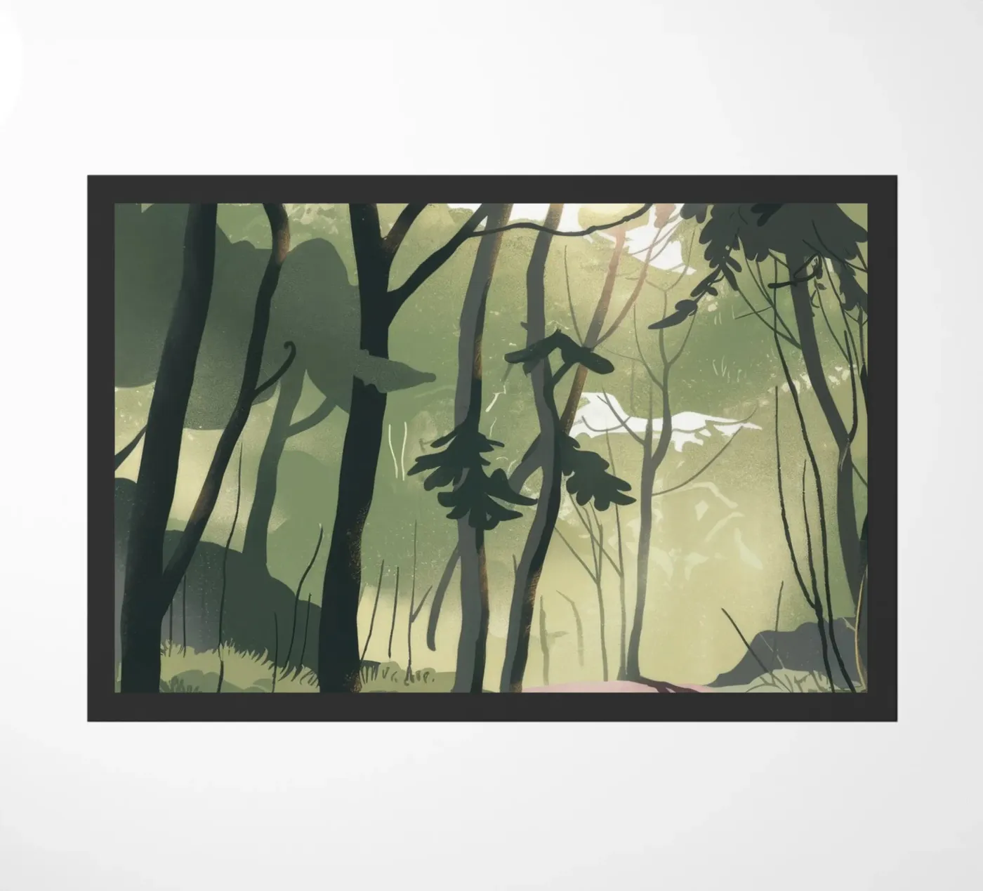 Sunlit Forest Path Fußmatte von Timeless Huse