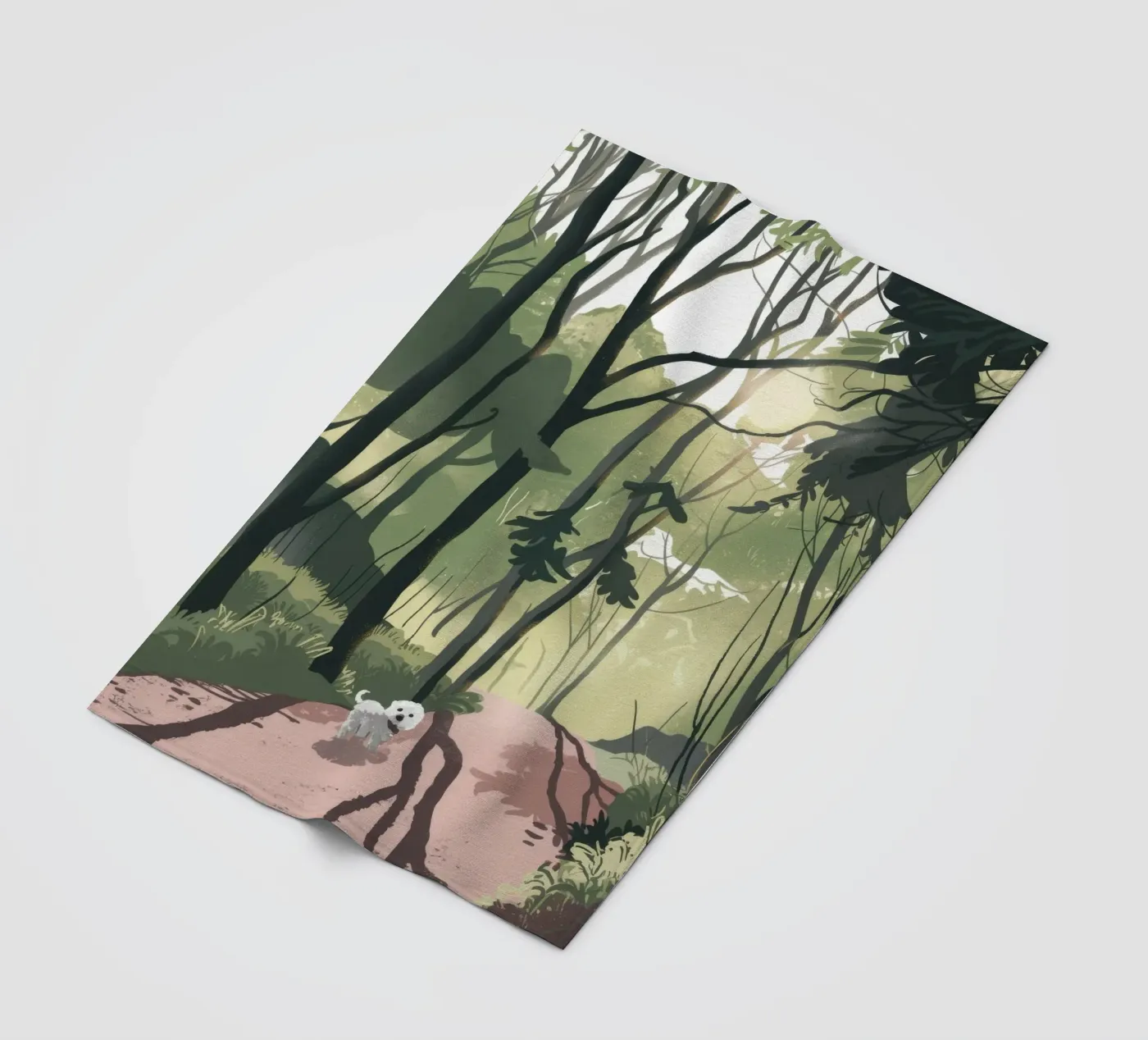 Sunlit Forest Path Fleecedecke von Timeless Huse