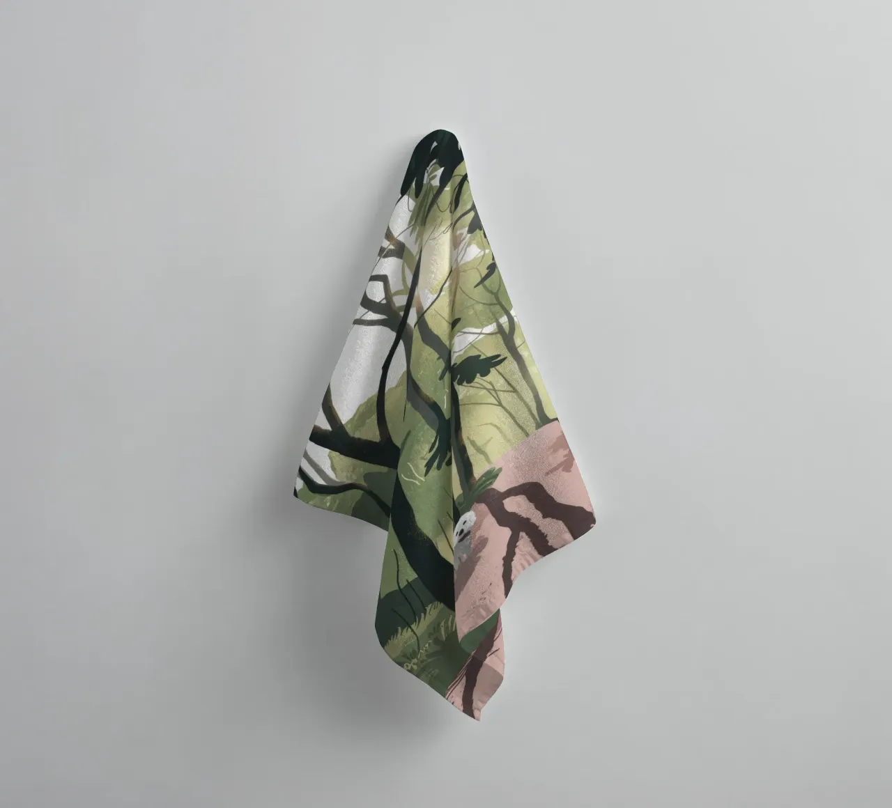 Sunlit Forest Path towel by Timeless Huse