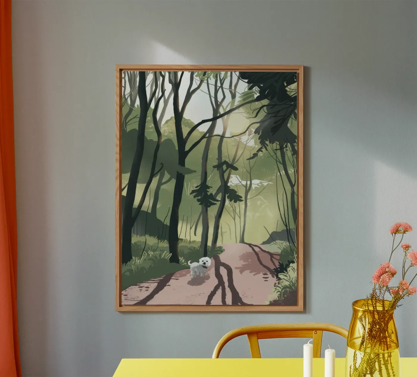 Sunlit Forest Path forex plate by Timeless Huse