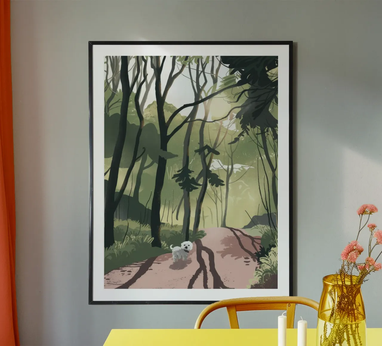 Sunlit Forest Path poster by Timeless Huse