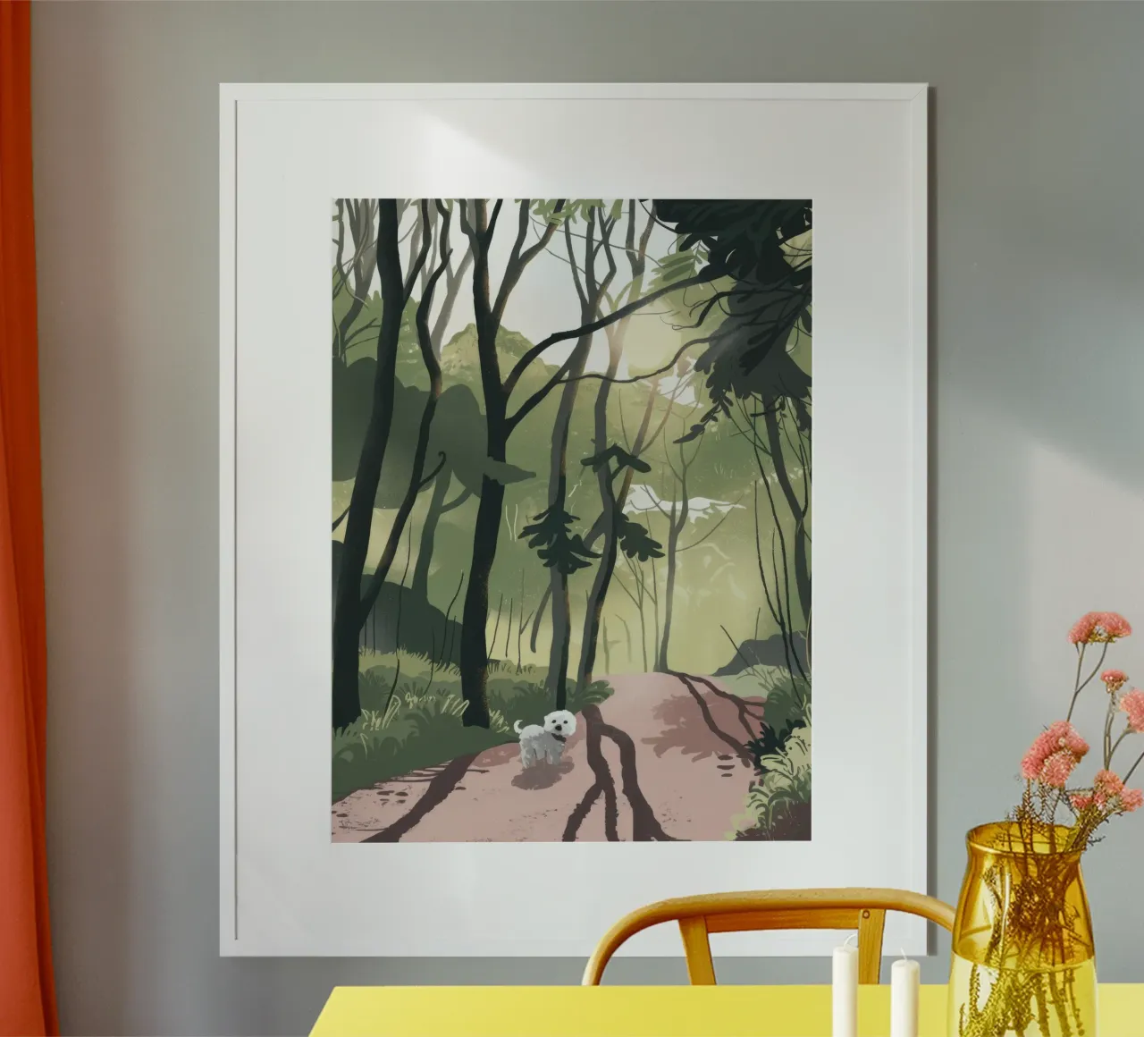 Sunlit Forest Path poster by Timeless Huse