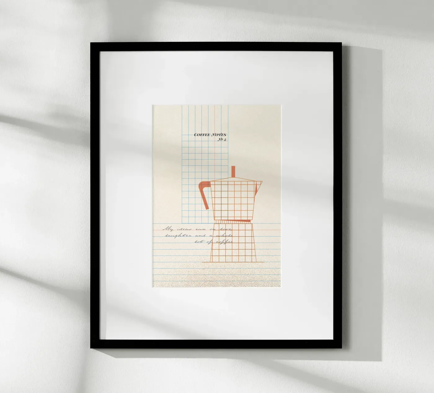 Caffee Notes Nr. 02 Poster von lazydaypaper