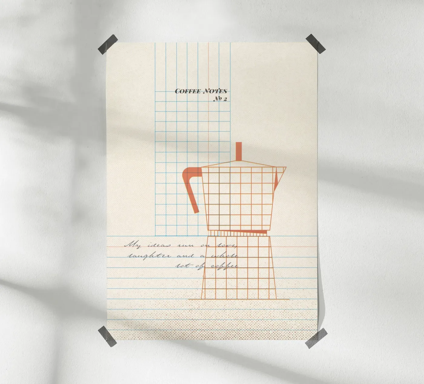 Caffee Notes Nr. 02 Poster von lazydaypaper