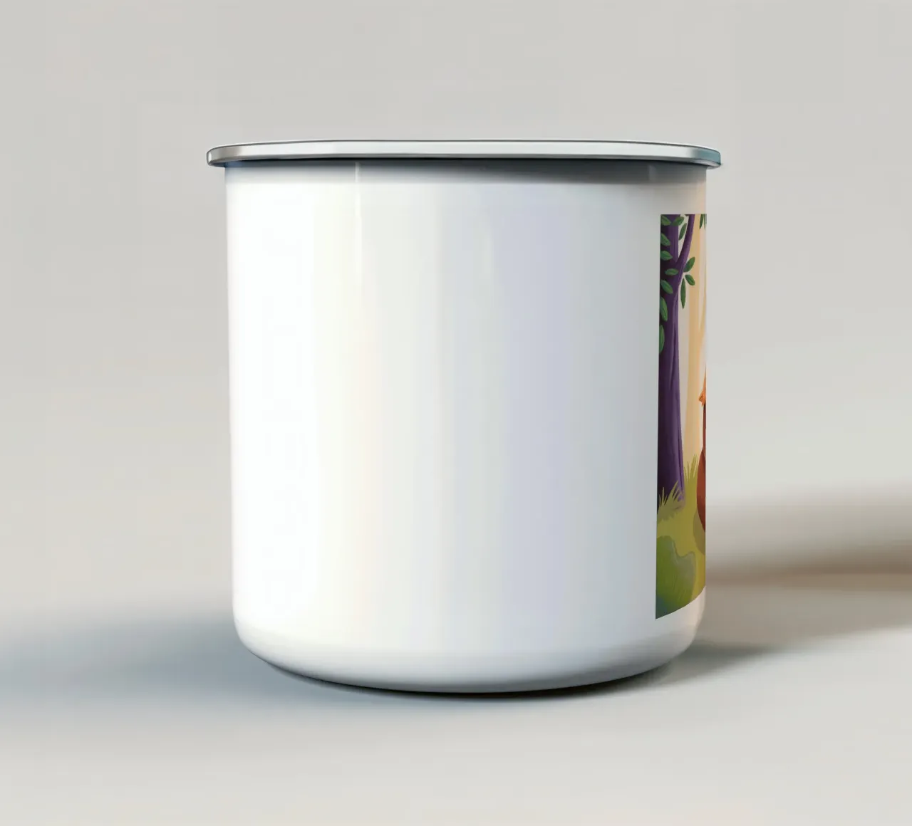 Tenero abbraccio del bosco tazza in smalto da Timeless Huse
