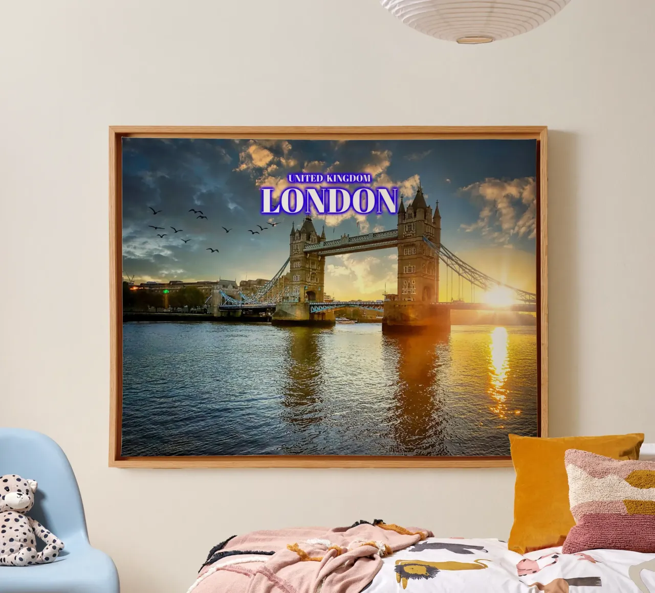 Tower Bridge Zonneschijn - Londen canvas met Baklijst van surfer28