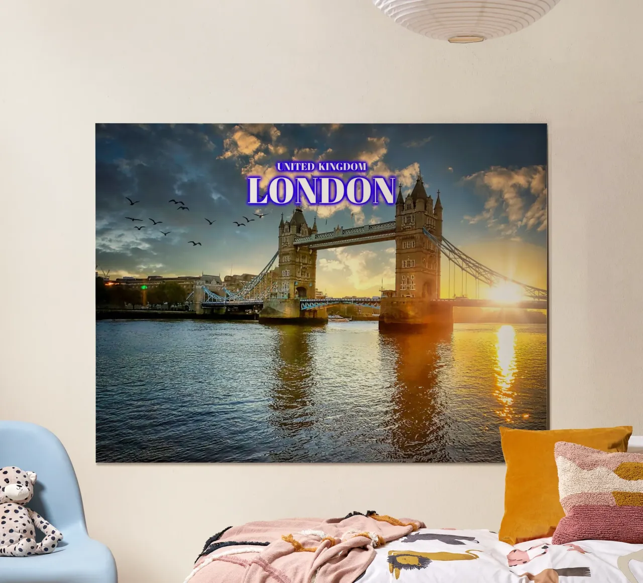Il sole del Tower Bridge - Londra poster con telaio in plastica da surfer28