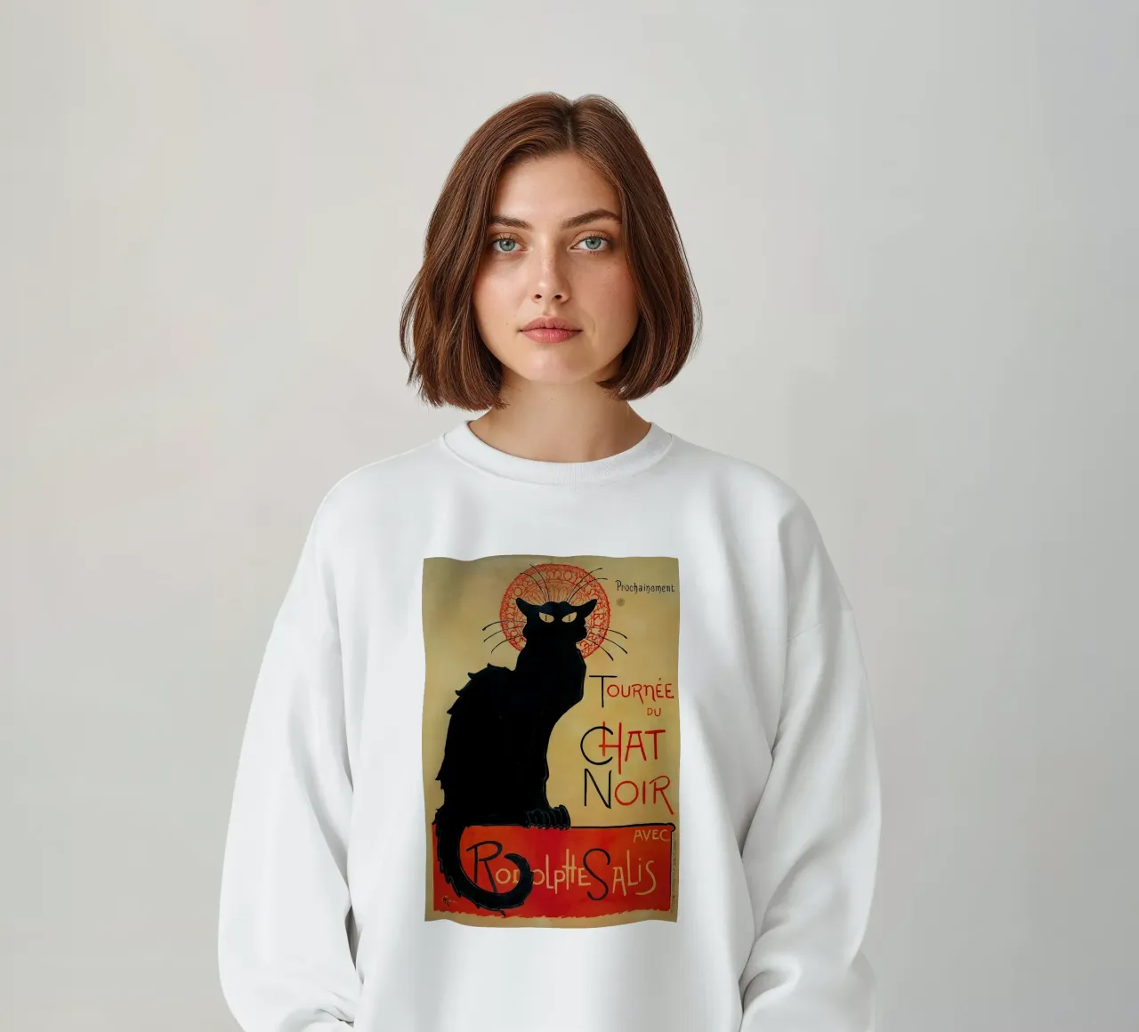 Tour dello Chat Noir di Théophile Steinlen felpa da Timeless Artworks