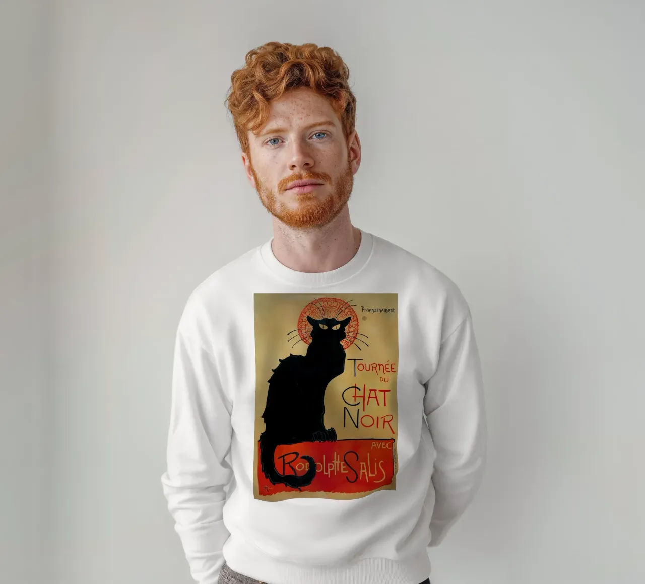 Tour dello Chat Noir di Théophile Steinlen felpa da Timeless Artworks