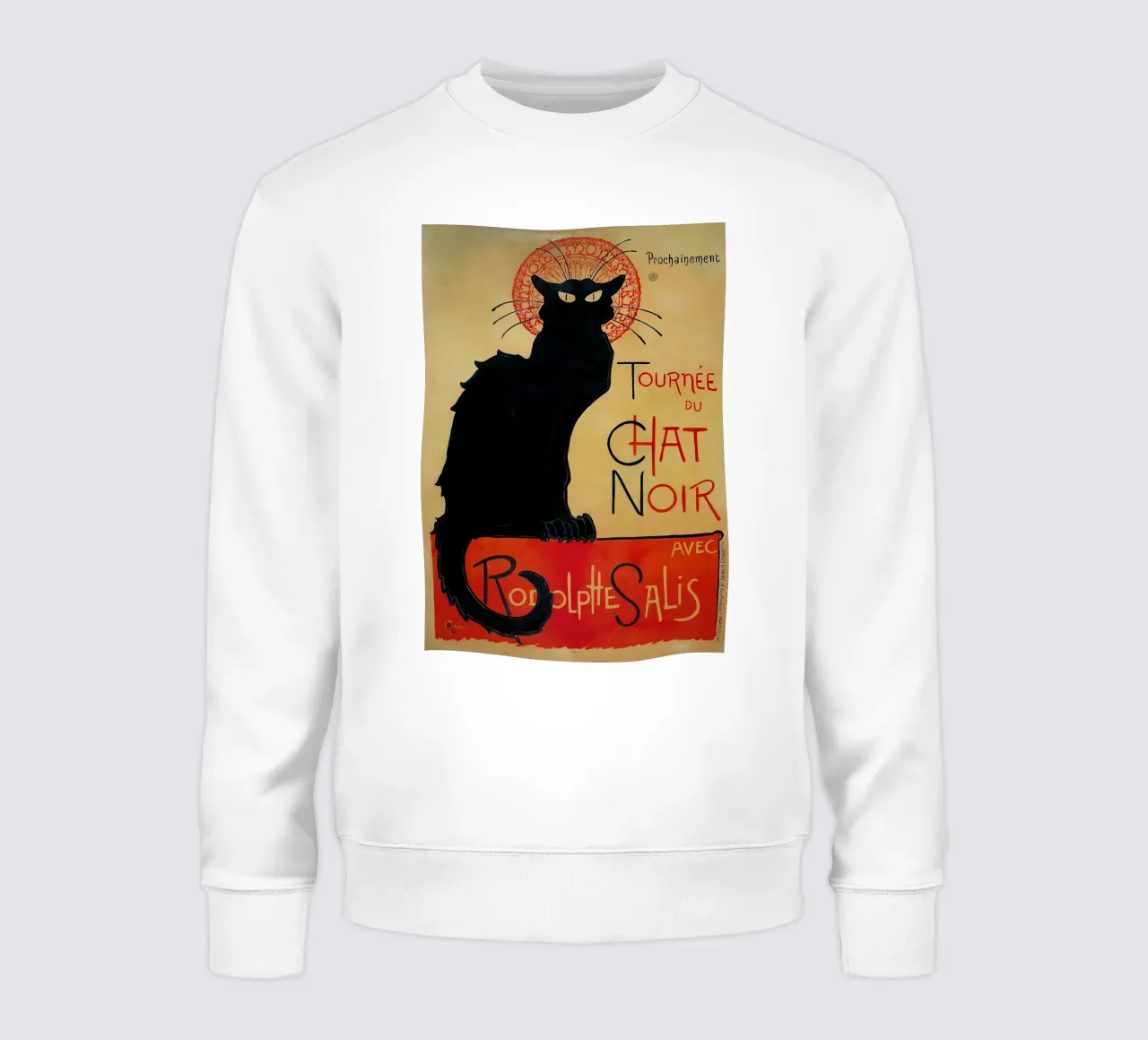 Tour dello Chat Noir di Théophile Steinlen felpa da Timeless Artworks