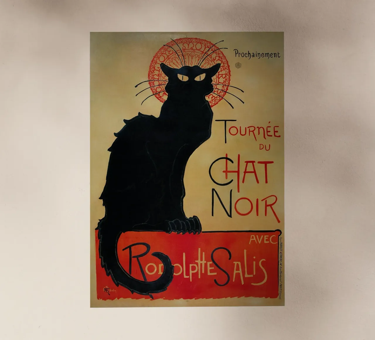 Théophile Steinlen Tour of the Chat Noir backlit film by Timeless Artworks