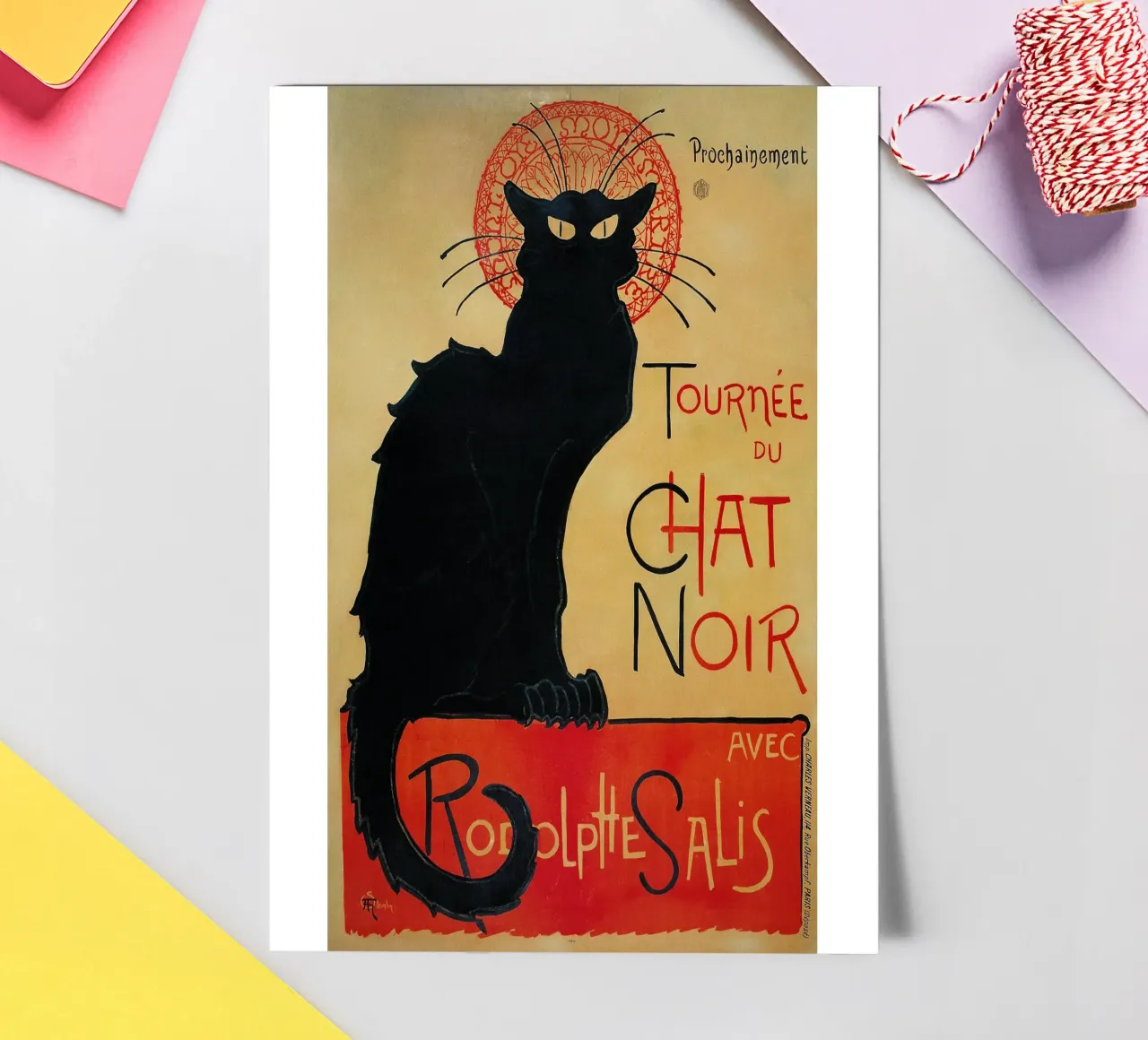Théophile Steinlen Tour of the Chat Noir sticker sheet by Timeless Artworks