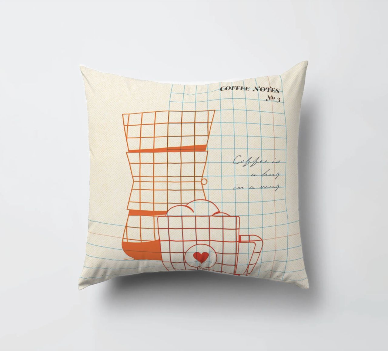 Caffee Notes Nr. 03 cuscino da lazydaypaper