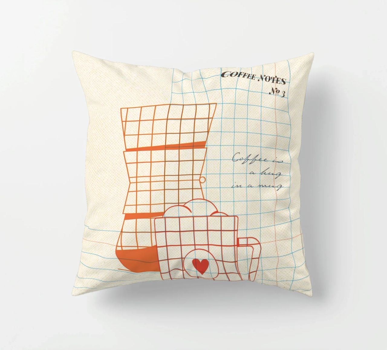 Caffee Notes Nr. 03 cuscino da lazydaypaper