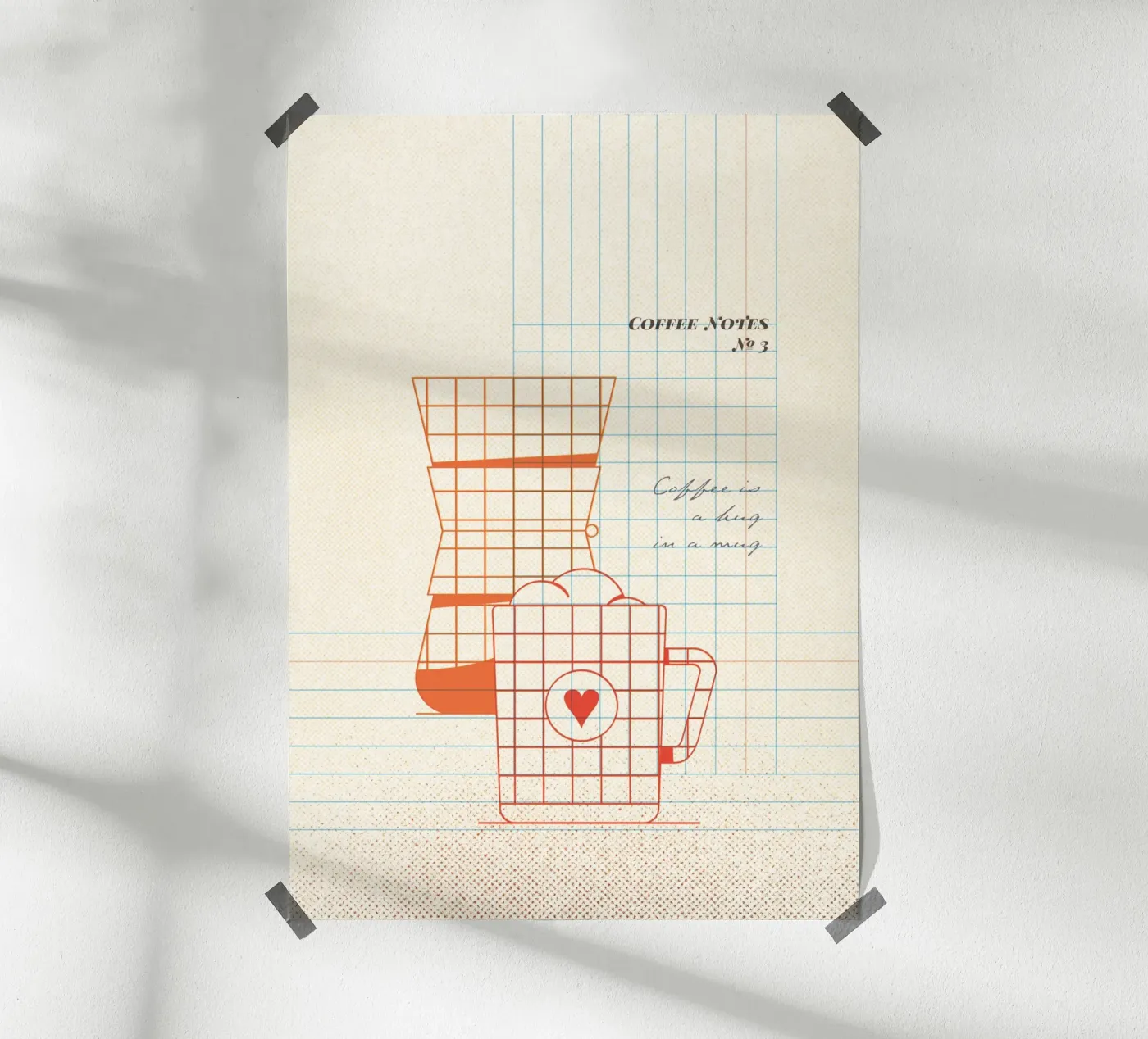 Caffee Notes Nr. 03 poster van lazydaypaper