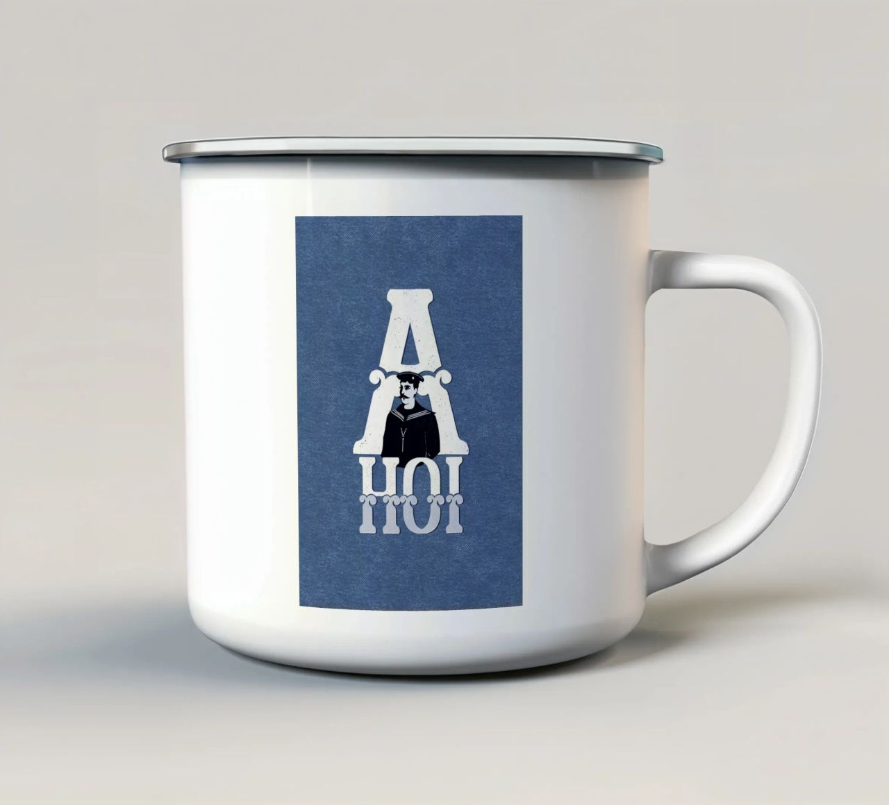 Ahoi tazza in smalto da lazydaypaper