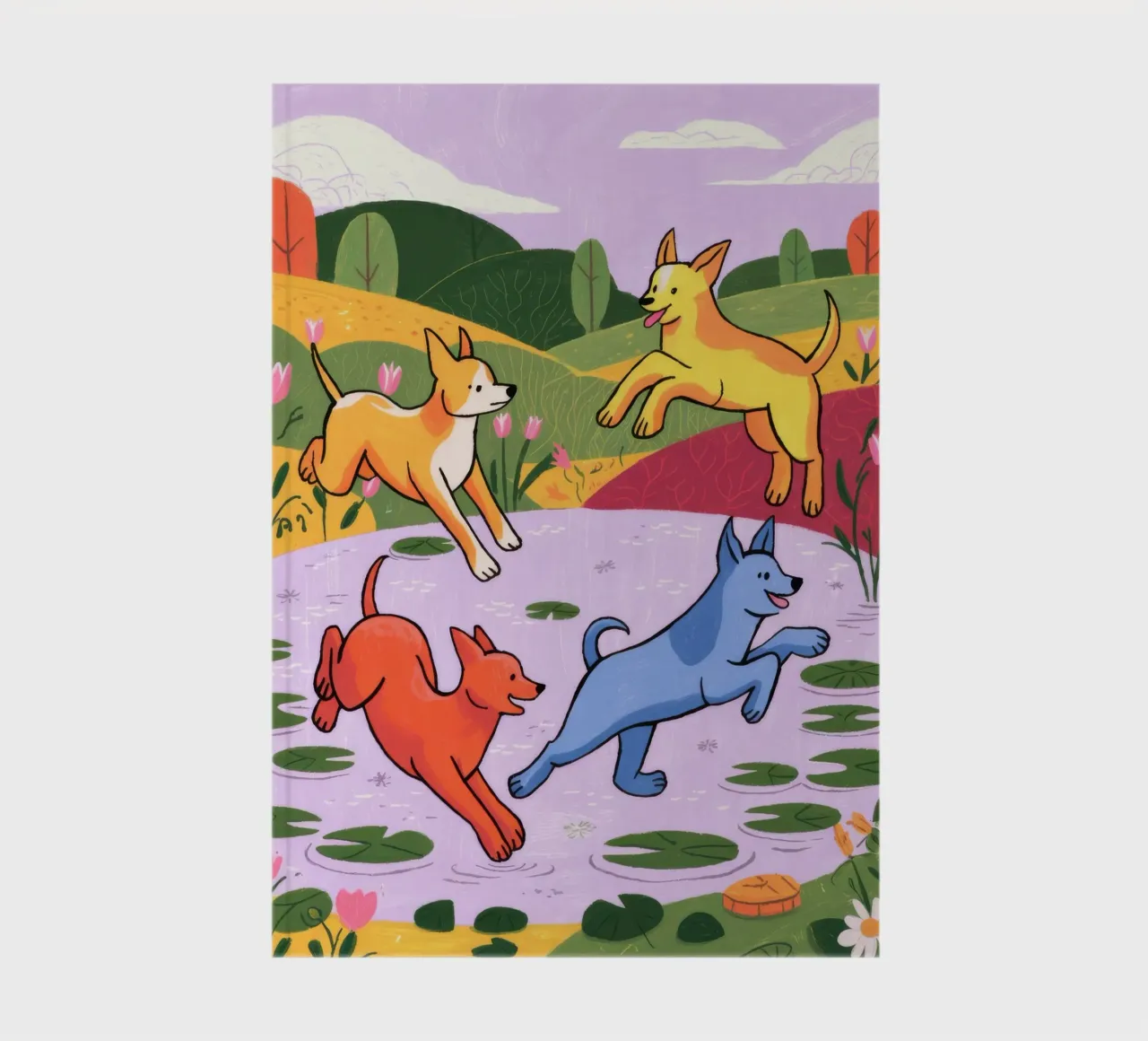 Playful Meadow Chase notebook by Timeless Huse