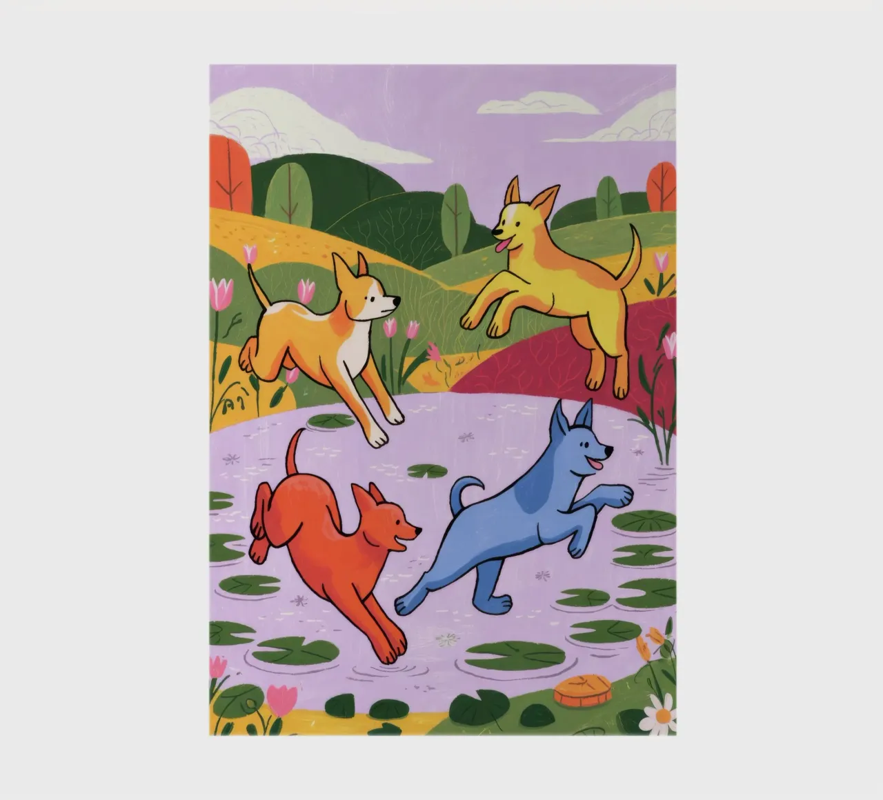 Playful Meadow Chase notebook by Timeless Huse