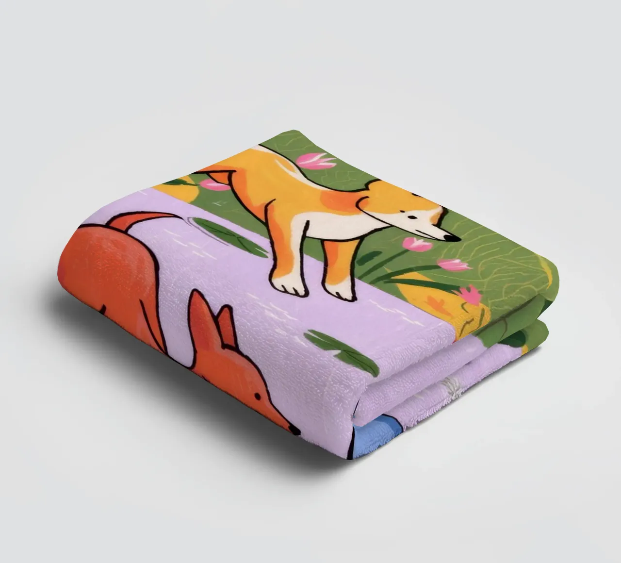 Speelse weideachtervolging badhanddoek van Timeless Huse