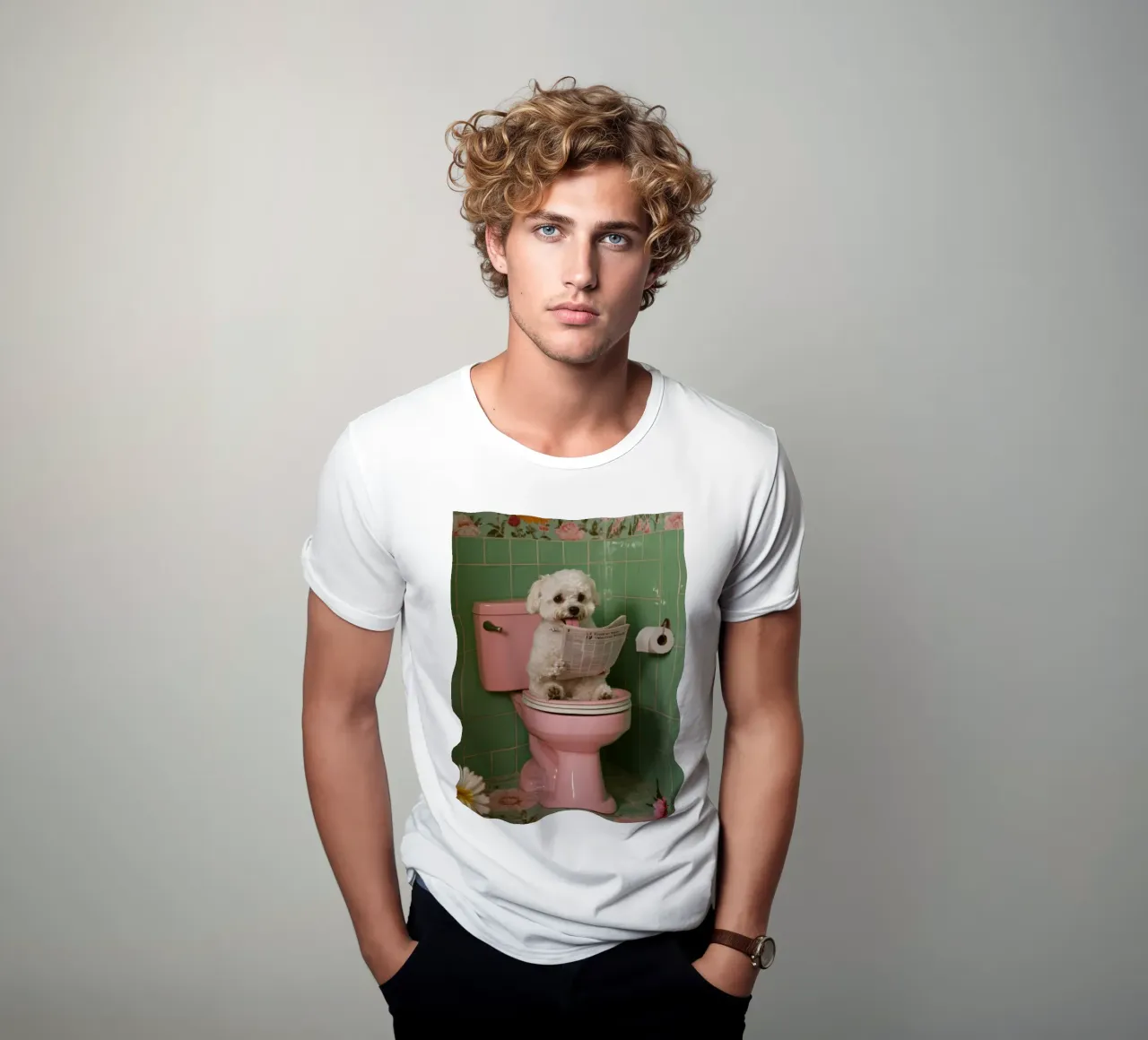 Malteser liest Zeitung t-shirt by NORDLICHT DESIGNS