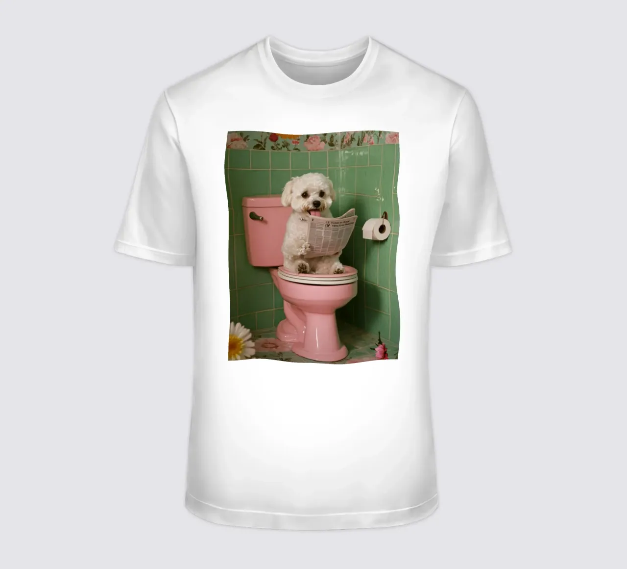 Malteser liest Zeitung t-shirt by NORDLICHT DESIGNS
