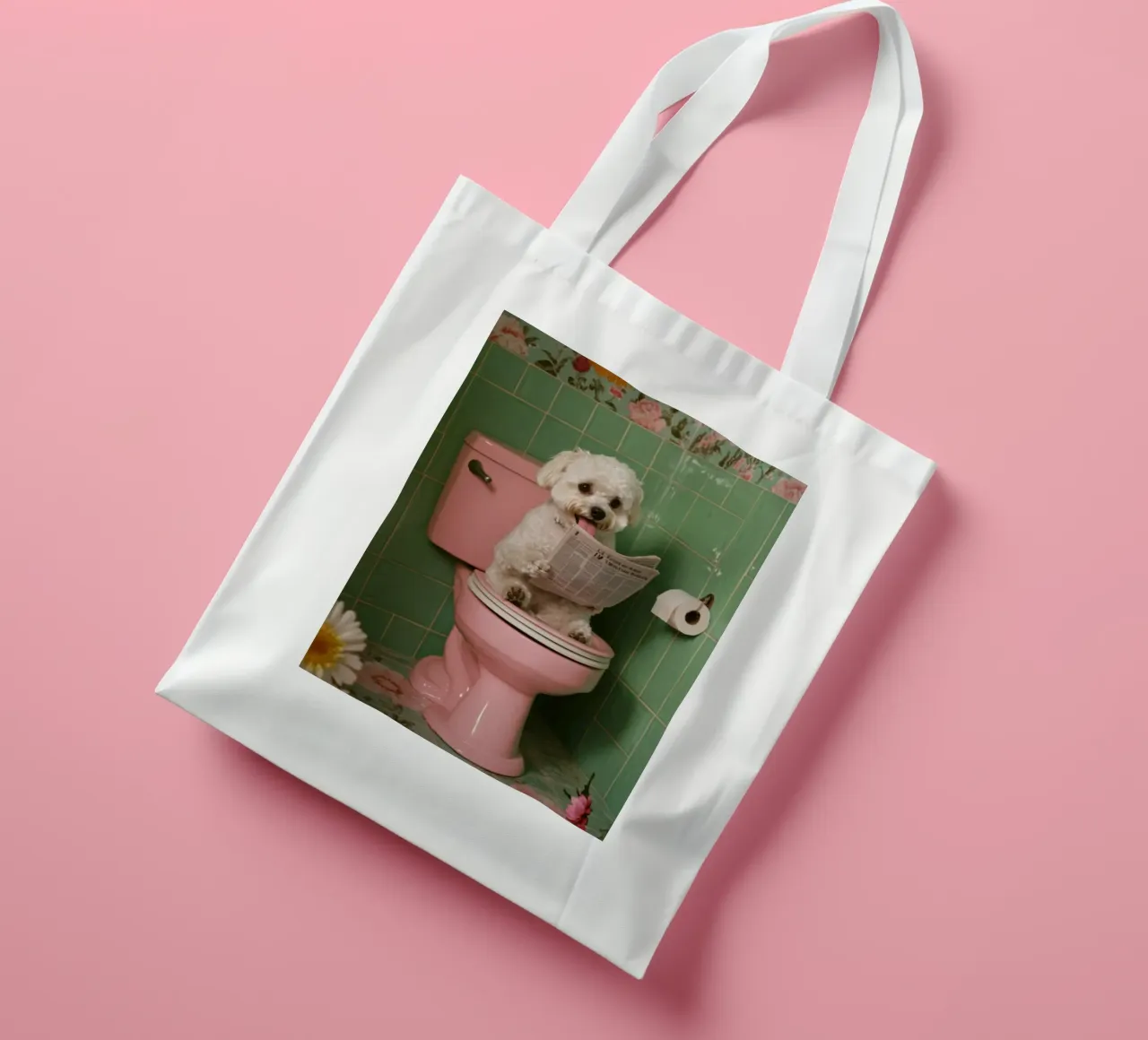 Malteser liest Zeitung tote bag by NORDLICHT DESIGNS