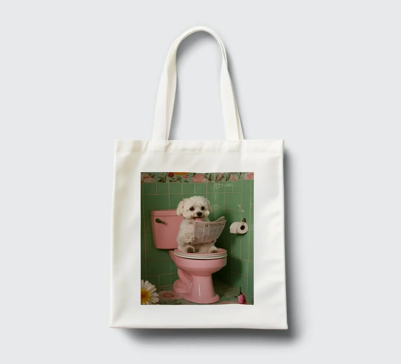 Malteser liest Zeitung tote bag by NORDLICHT DESIGNS