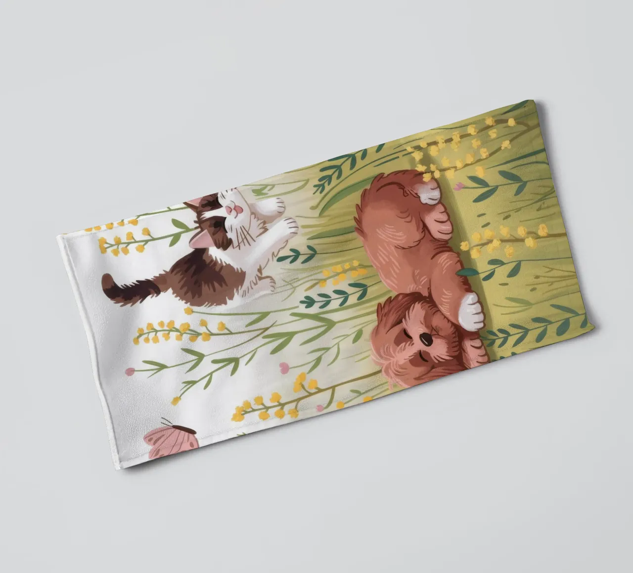 Rust in de weide badhanddoek van Timeless Huse