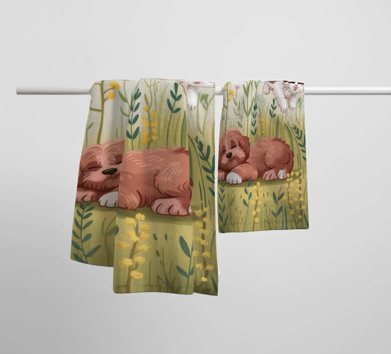 Rust in de weide badhanddoek van Timeless Huse