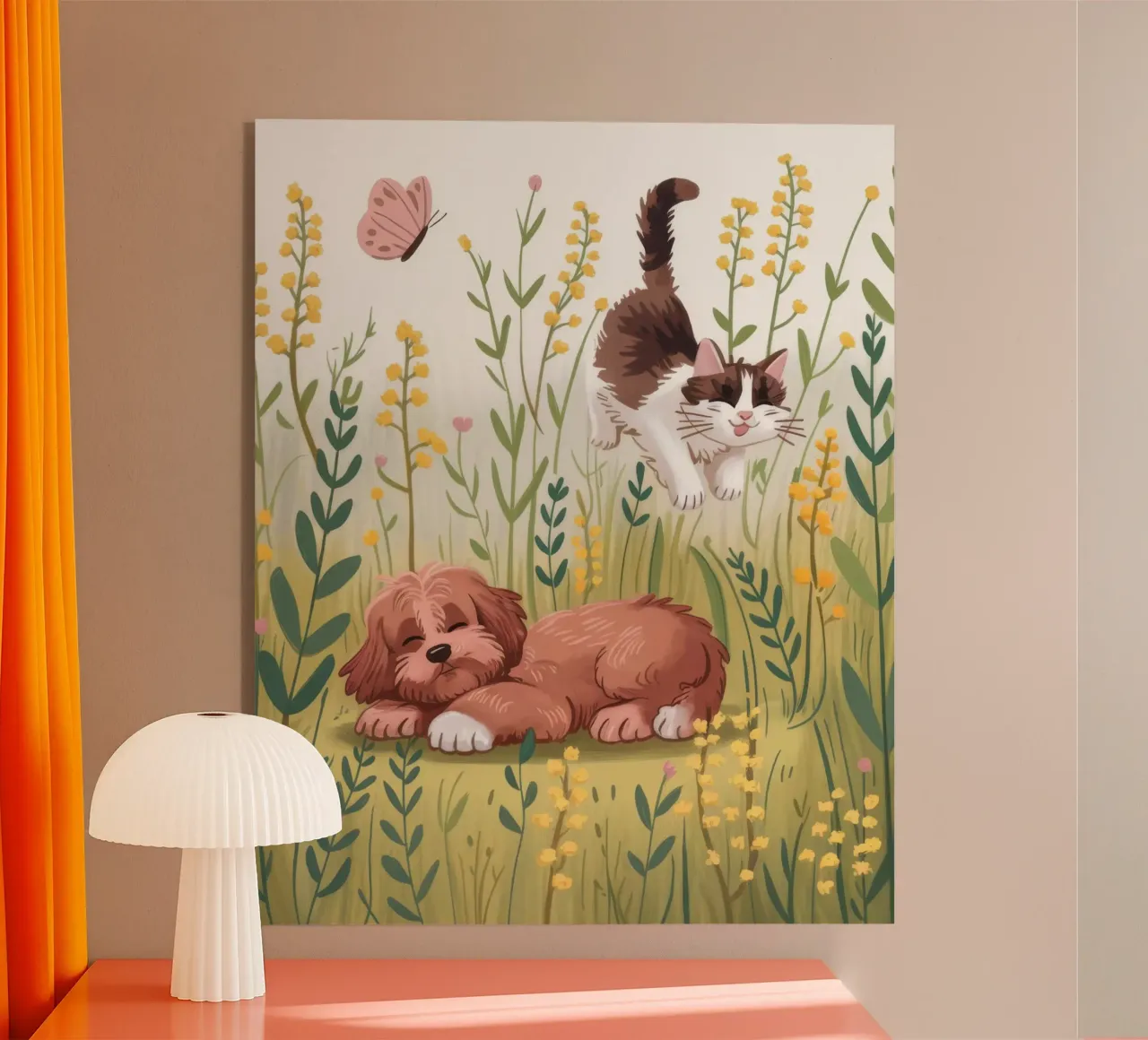 Rust in de weide acryl van Timeless Huse
