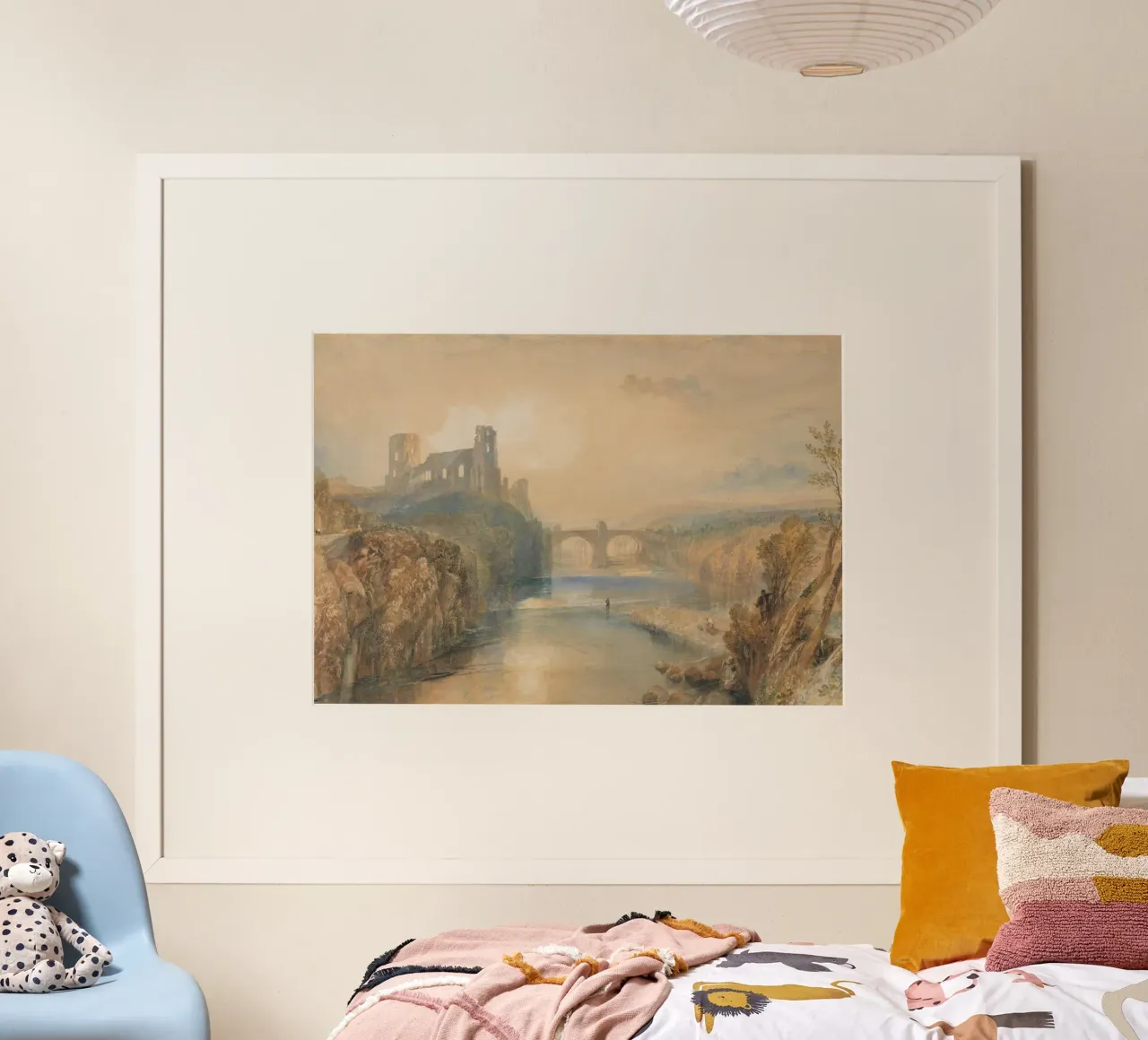 Joseph Mallord William Turner - Castello di Barnard poster con telaio in legno da Timeless Artworks